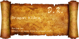 Dragan Klára névjegykártya